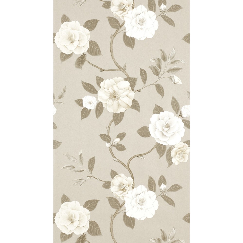 Christabel Wallpaper 213379 by Sanderson in Ivory Silver Grey